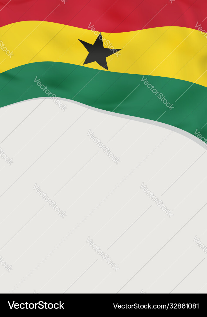 Leaflet design with flag ghana template Leaflet design with flag ghana template vector image