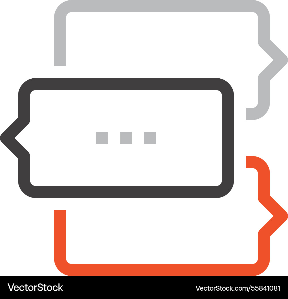 Message bubble flat line web icon concept Message bubble flat line web icon concept vector image