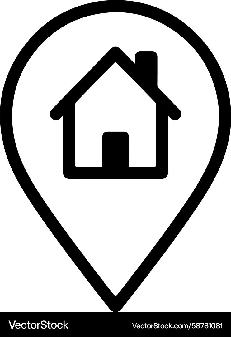 Pin location icon for map and navigation Vector Image