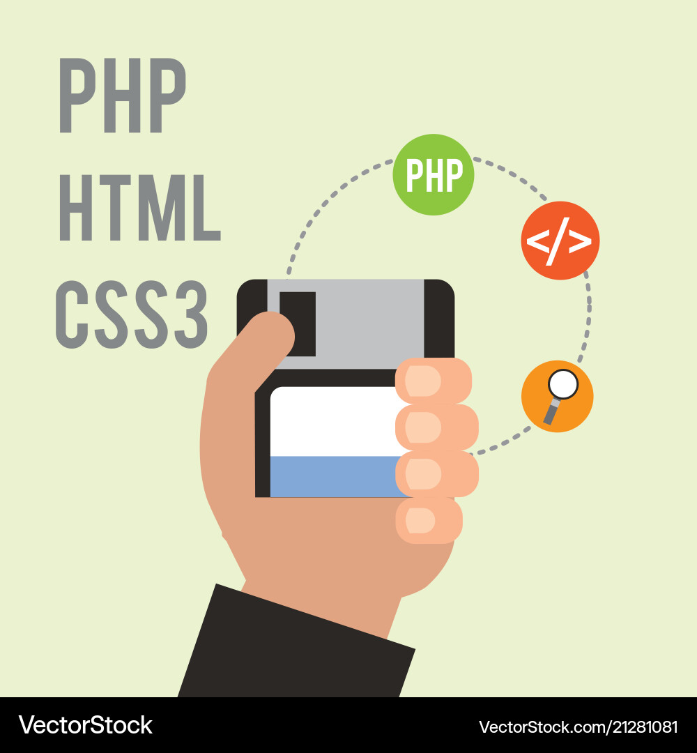 Program coding website Program coding website vector image