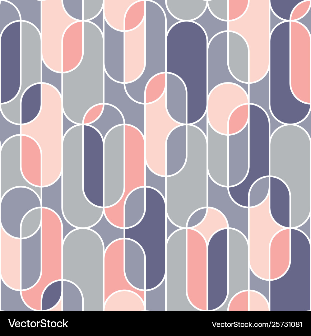 Retro Geometric Oval Pattern vector image