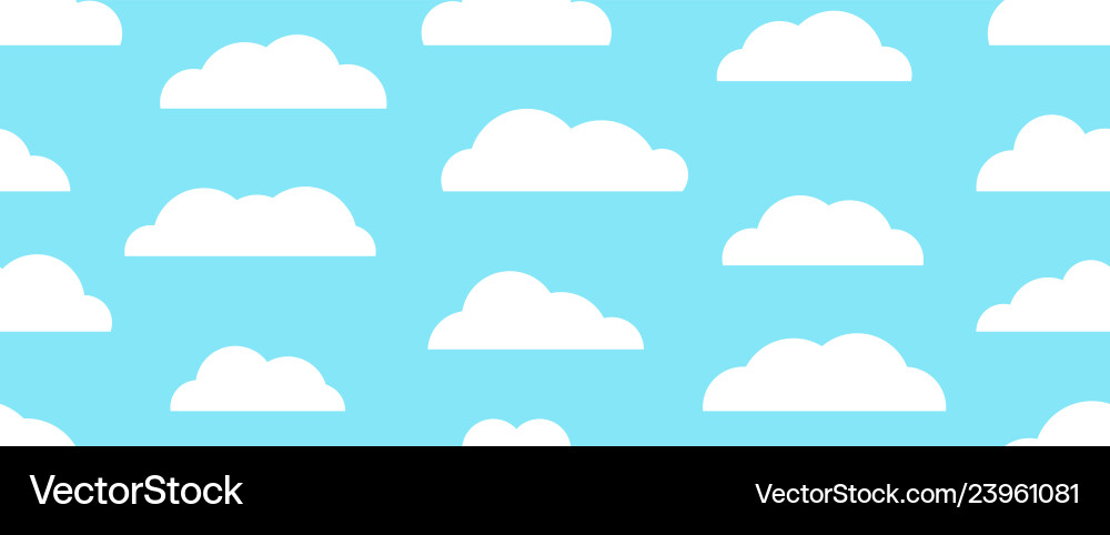 Seamless pattern with cloud vector image