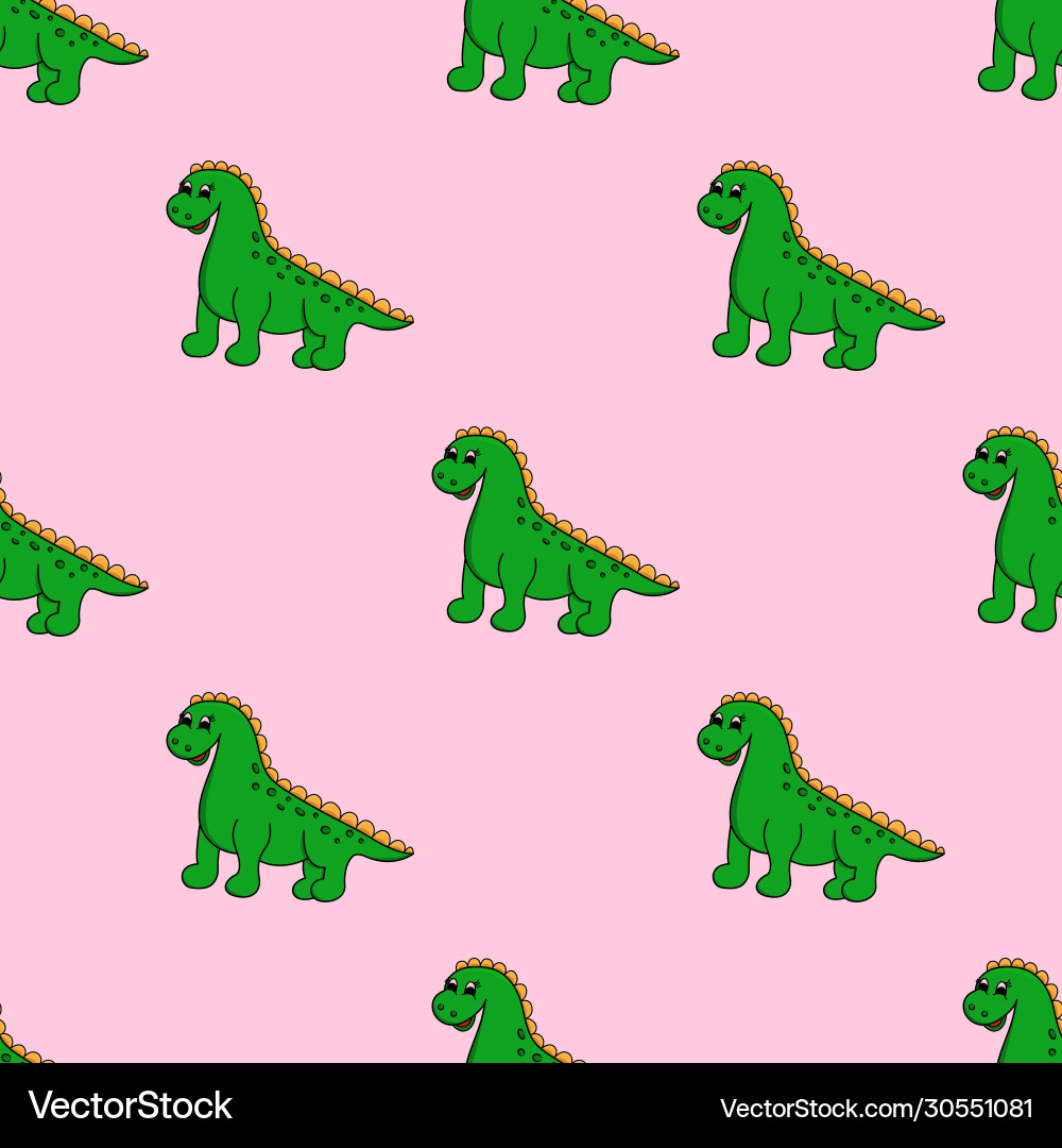 Seamless pattern with dinosaur Seamless pattern with dinosaur vector image