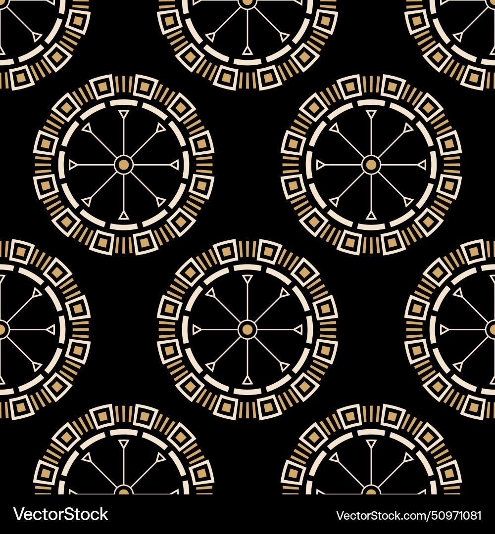 Seamless pattern with round color geometric shapes vector image