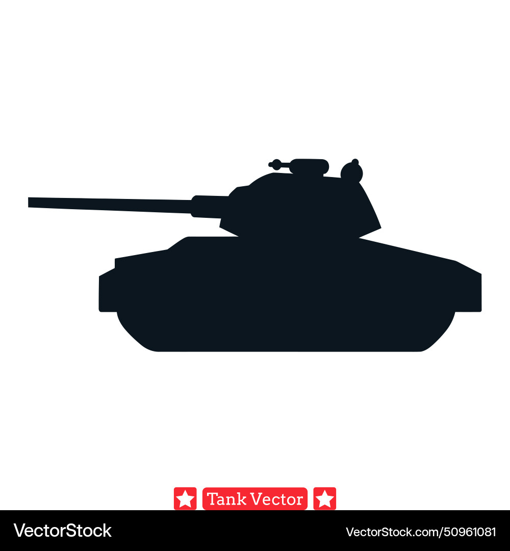 Tank squadron assembly dynamic set for military Vector Image