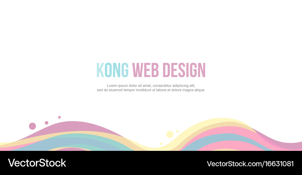 Website header colorful wave design Vector Image