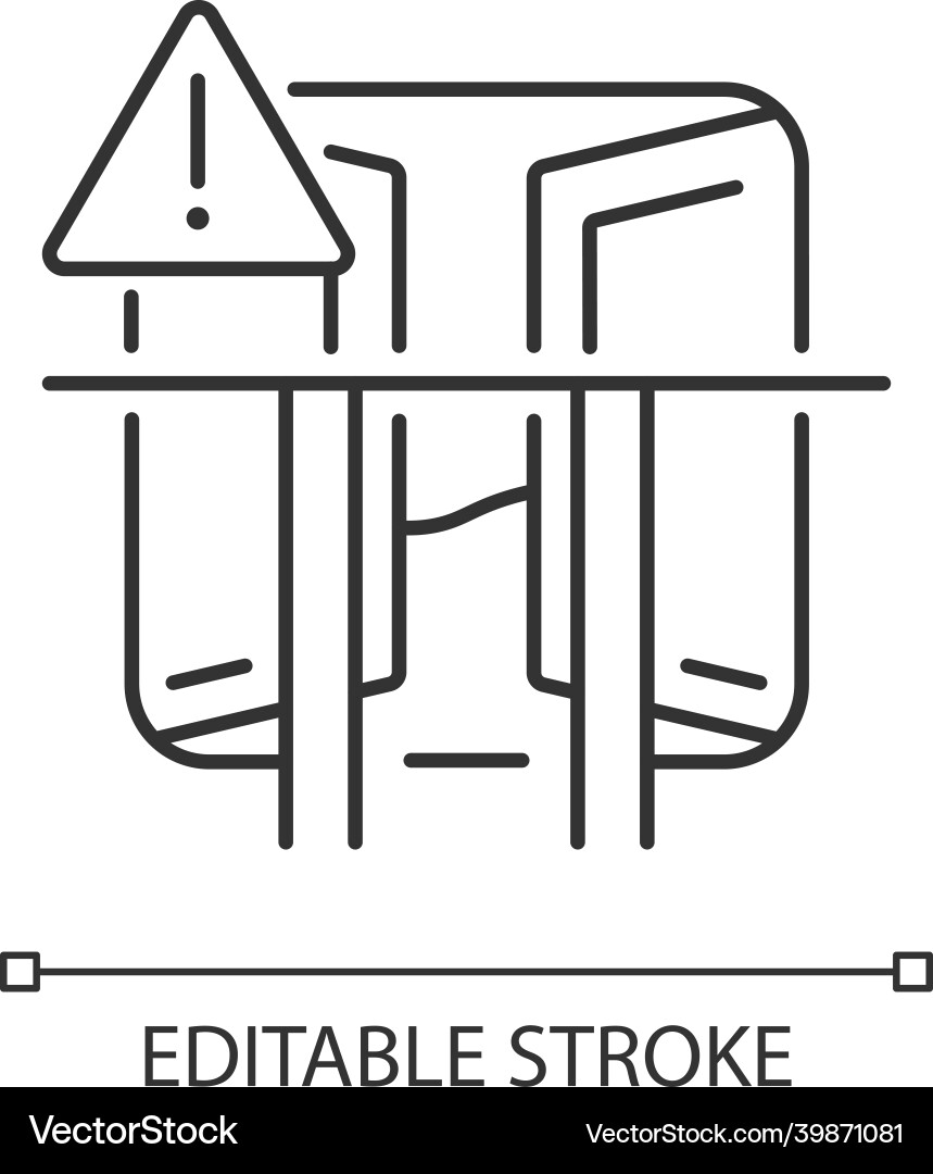 Window guards on all windows linear icon Window guards on all windows linear icon vector image