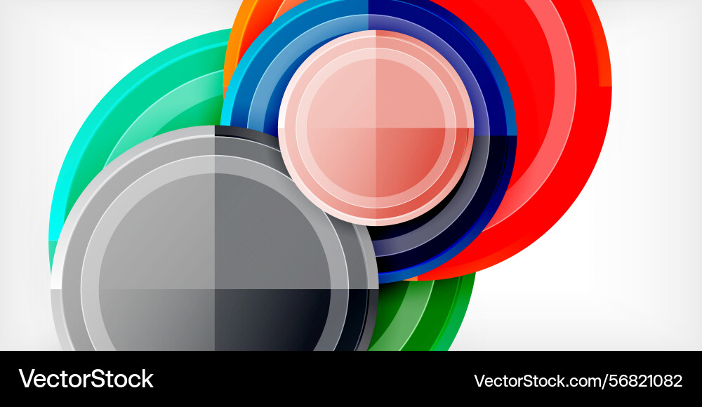 Abstract colorful circles overlap creating Abstract colorful circles overlap creating vector image