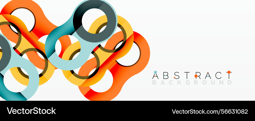 Abstract design features colorful loops curves Vector Image