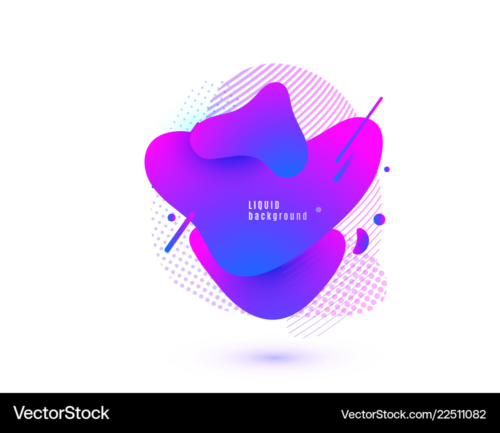 Abstract Fluid Shape - Liquid Gradient Vector Image