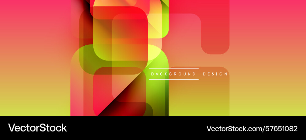 Abstract geometric shapes overlap creating Vector Image