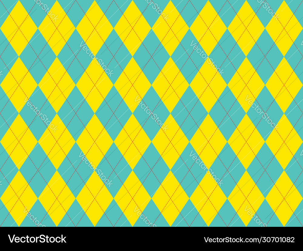 Argyle pattern seamless fabric texture background Vector Image