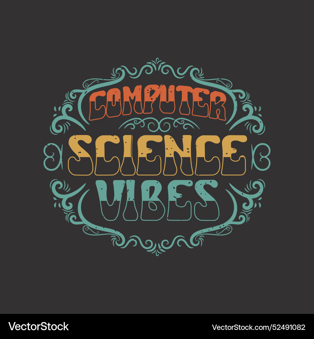 Computer science vibes programming Vector Image
