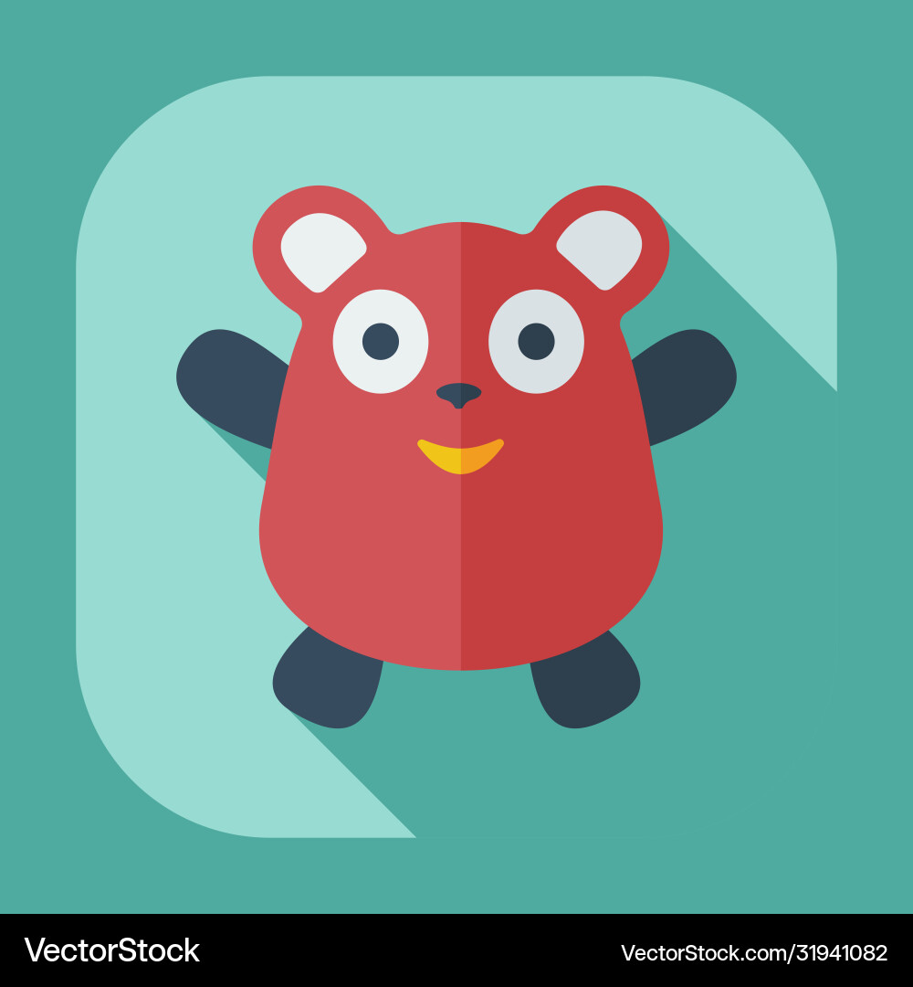 Flat modern design with shadow icons pandas Vector Image