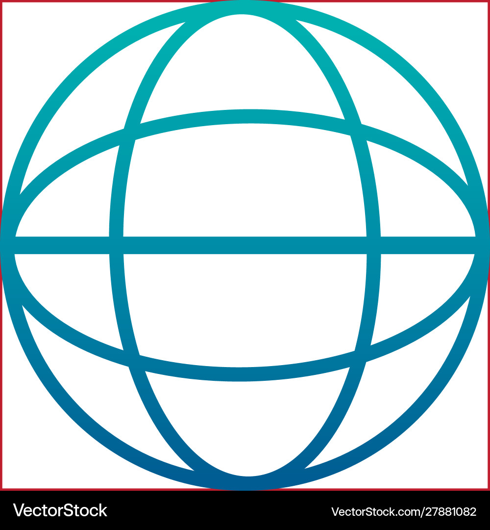 Isolated global sphere gradient design vector image