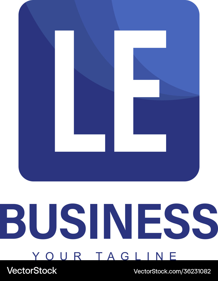 Le initial a logo design with abstract style Vector Image
