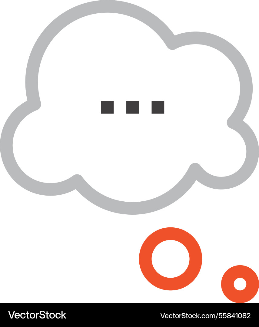 Message bubble flat line web icon concept Message bubble flat line web icon concept vector image