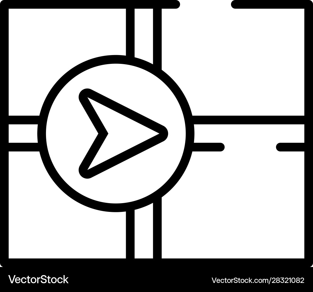 Paper map guide with pins location icon Vector Image