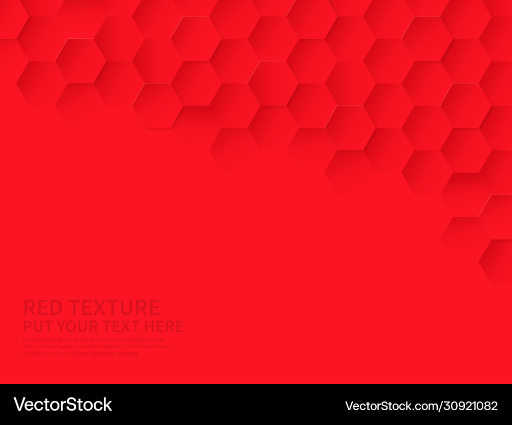 Red Hexagon Pattern - Abstract Texture vector image