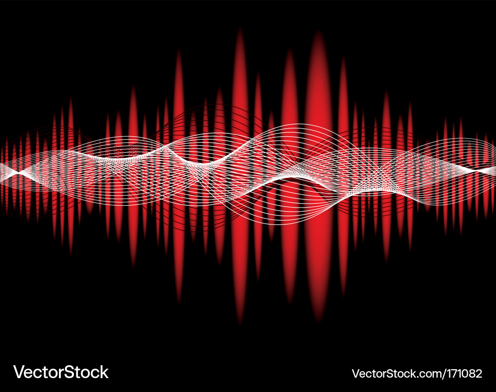 Red Music Wave Equalizer Vector Image