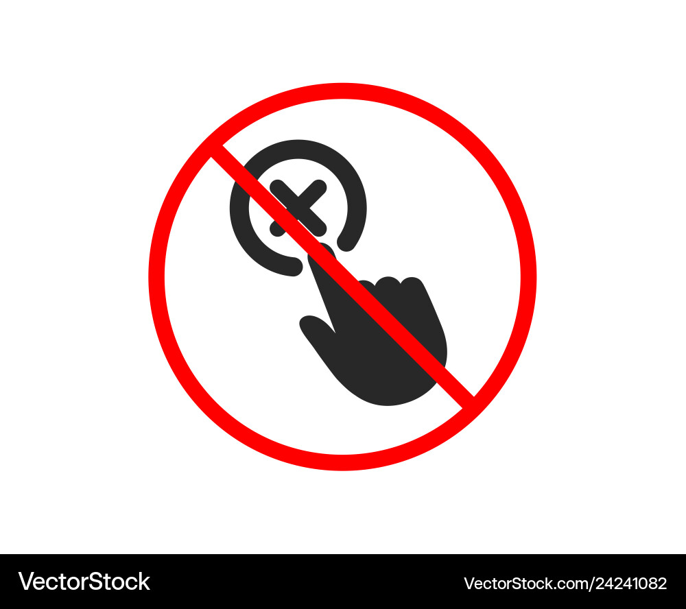 Reject click icon decline button sign Reject click icon decline button sign vector image