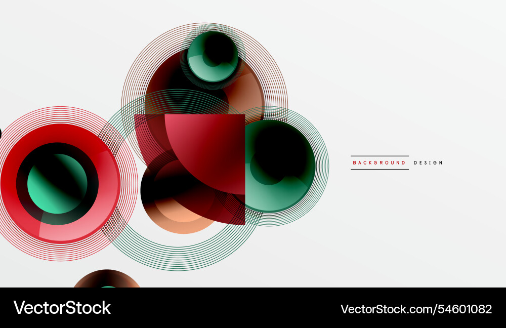 Sleek with overlapping circles in vibrant Sleek with overlapping circles in vibrant vector image