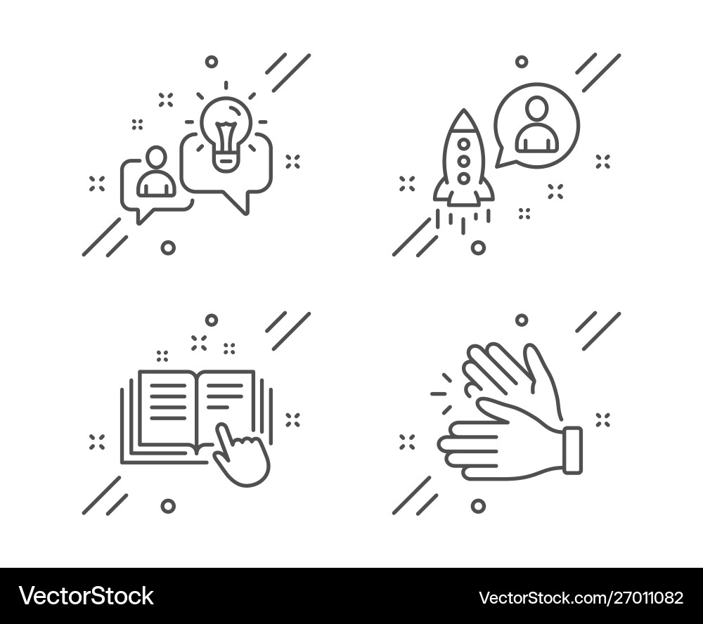 Startup idea and technical documentation icons Startup idea and technical documentation icons vector image
