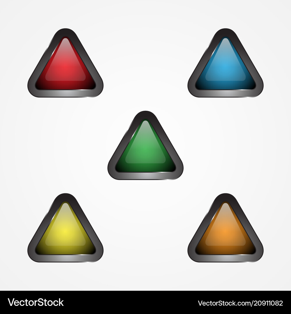 Triangle button Triangle button vector image