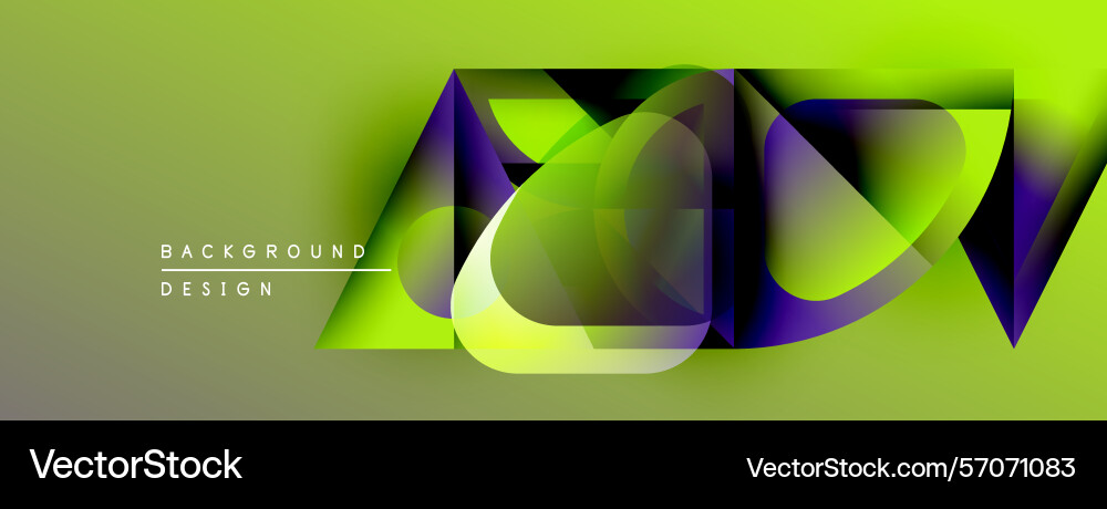 Abstract geometric shapes overlap creating Vector Image