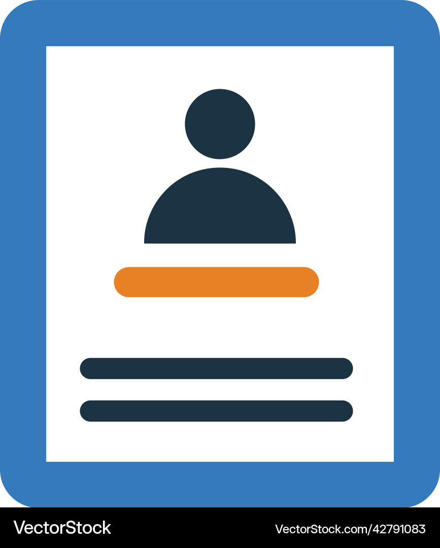Account document profile icon simple editable Vector Image