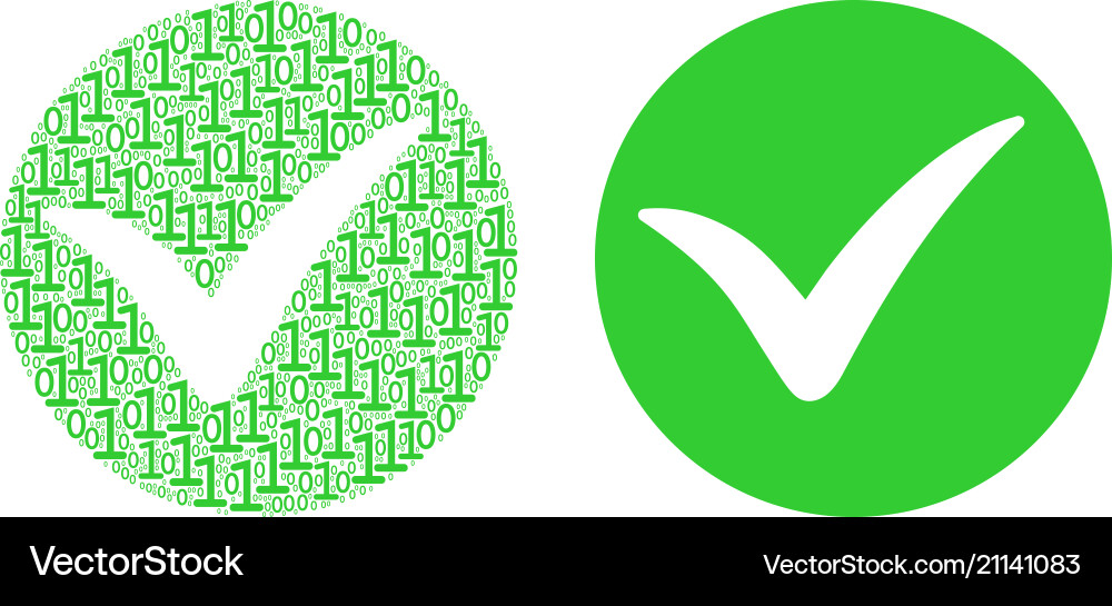 Apply mosaic of binary digits Vector Image