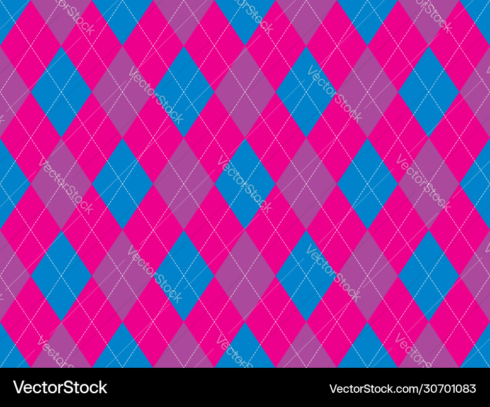 Argyle pattern seamless fabric texture background Vector Image