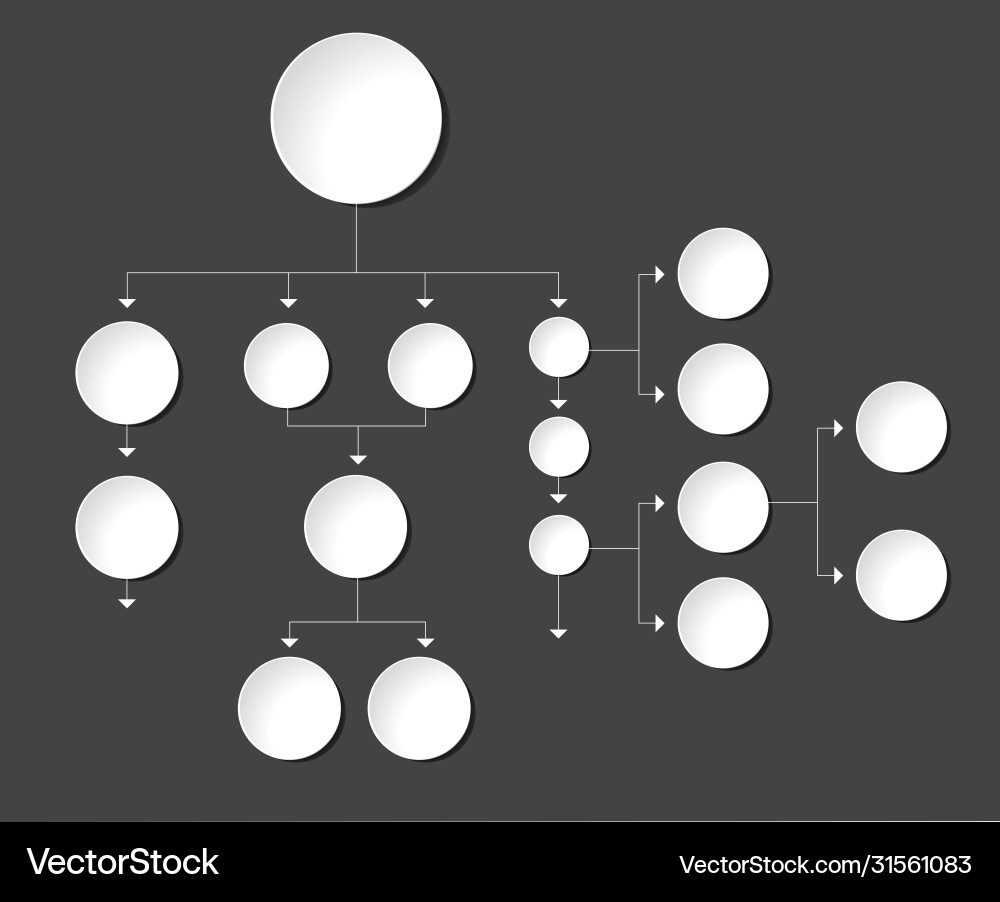 Big flow chart empty scheme Big flow chart empty scheme Vector Image