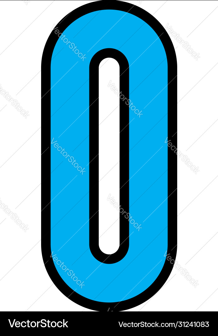Colored font alphabet in simple style number one Colored font alphabet in simple style number one vector image