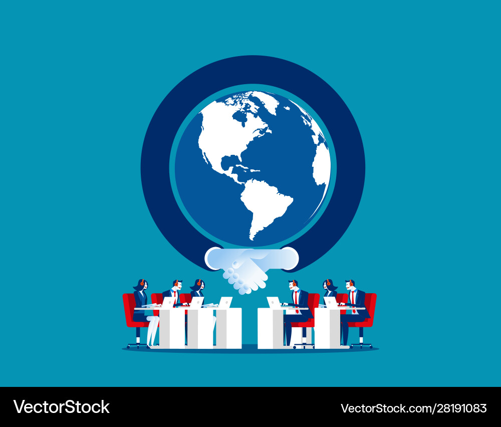 Global communication concept business team Global communication concept business team vector image