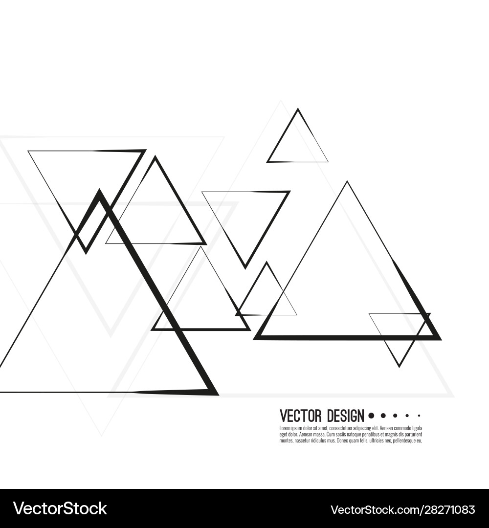 Interlocking Triangles - Abstract Pattern vector image