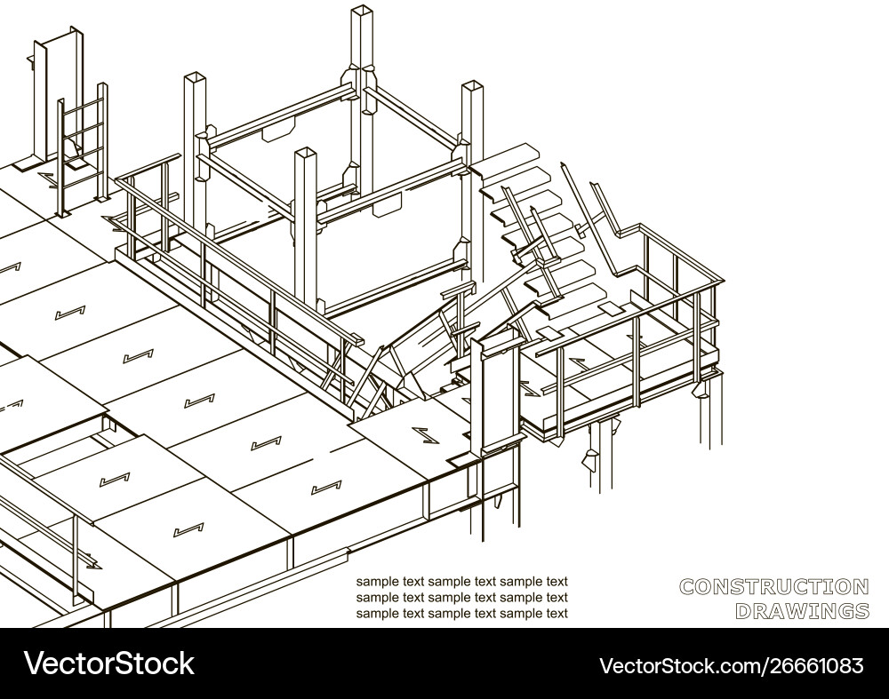 Metal Construction Volumetric 3D Model – Royalty-Free Vector | VectorStock, image size:1000x787