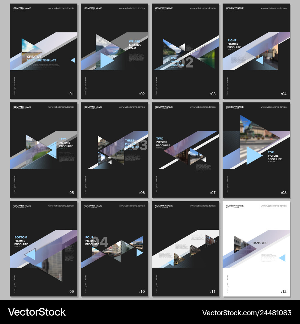 Minimal brochure templates with colorful gradient Minimal brochure templates with colorful gradient vector image