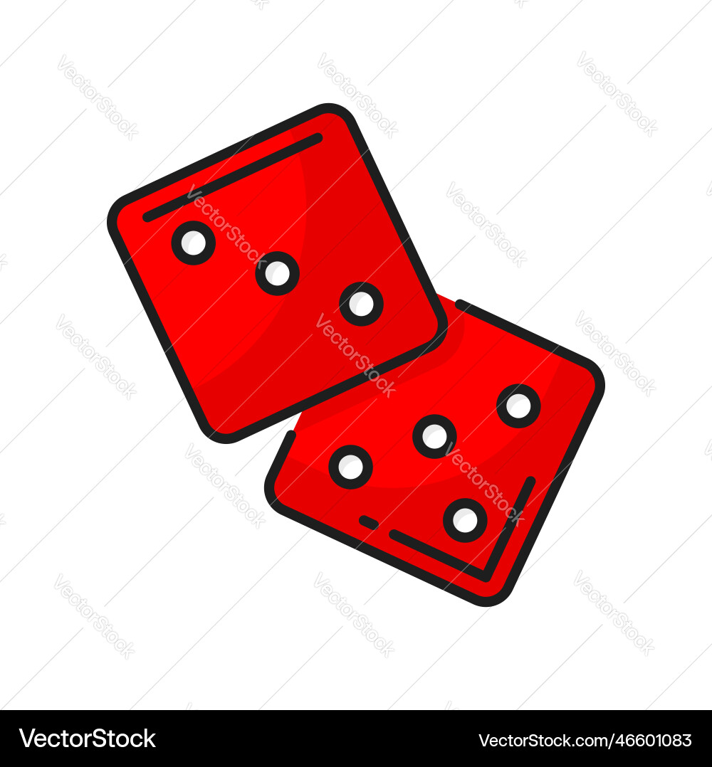 Red Dice Isolated Object vector image