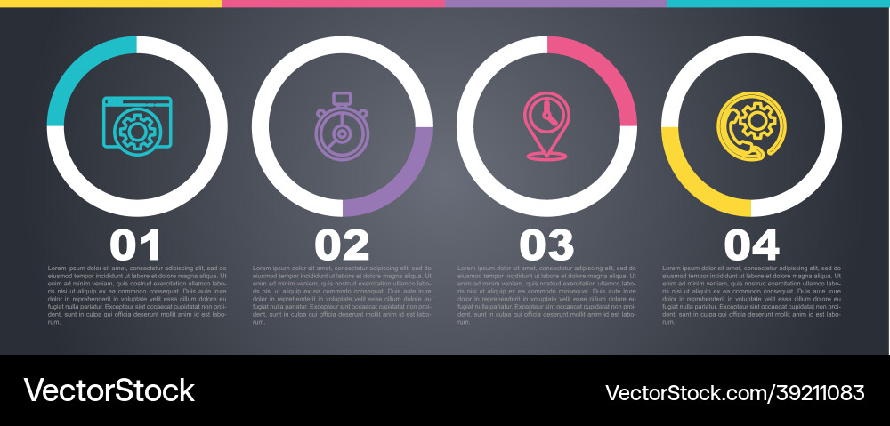 Set line browser setting stopwatch location Set line browser setting stopwatch location Vector Image