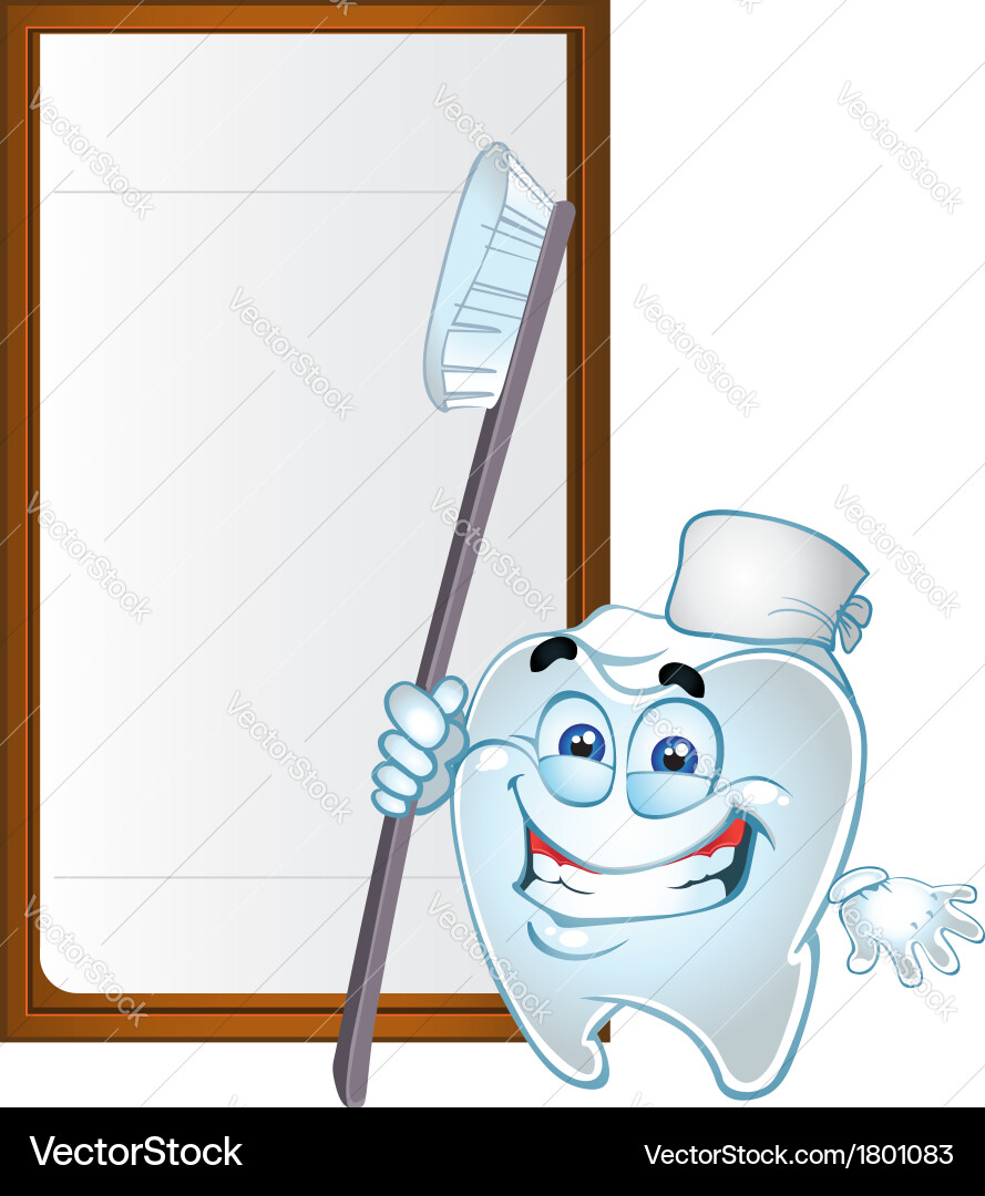 Set of batch clever tooth with text area Vector Image
