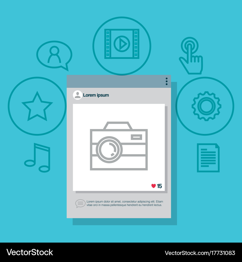 Smartphone with menu settings Vector Image