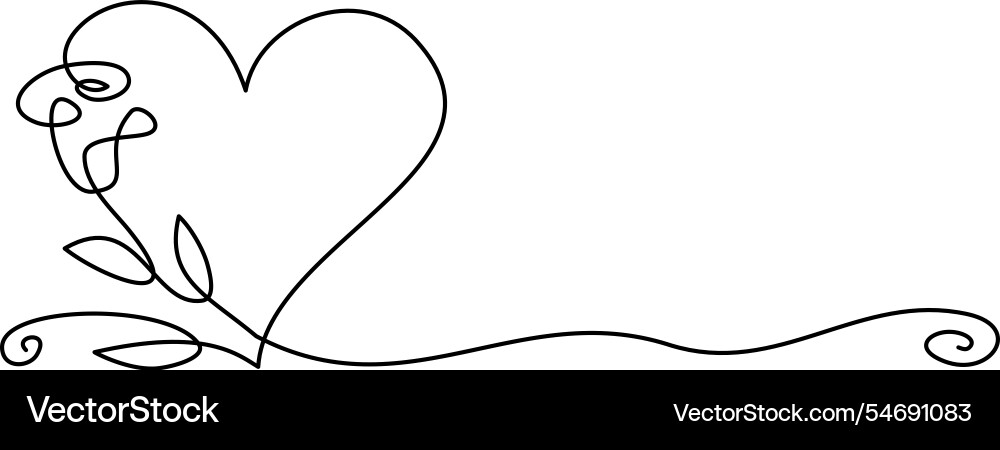 Valentines day card decoration heart with flower Valentines day card decoration heart with flower vector image