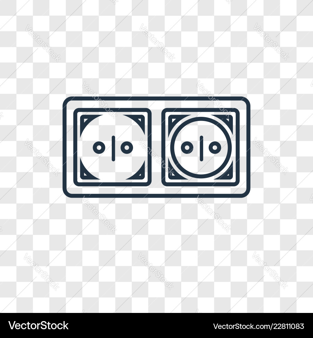 Wall socket concept linear icon isolated Wall socket concept linear icon isolated vector image