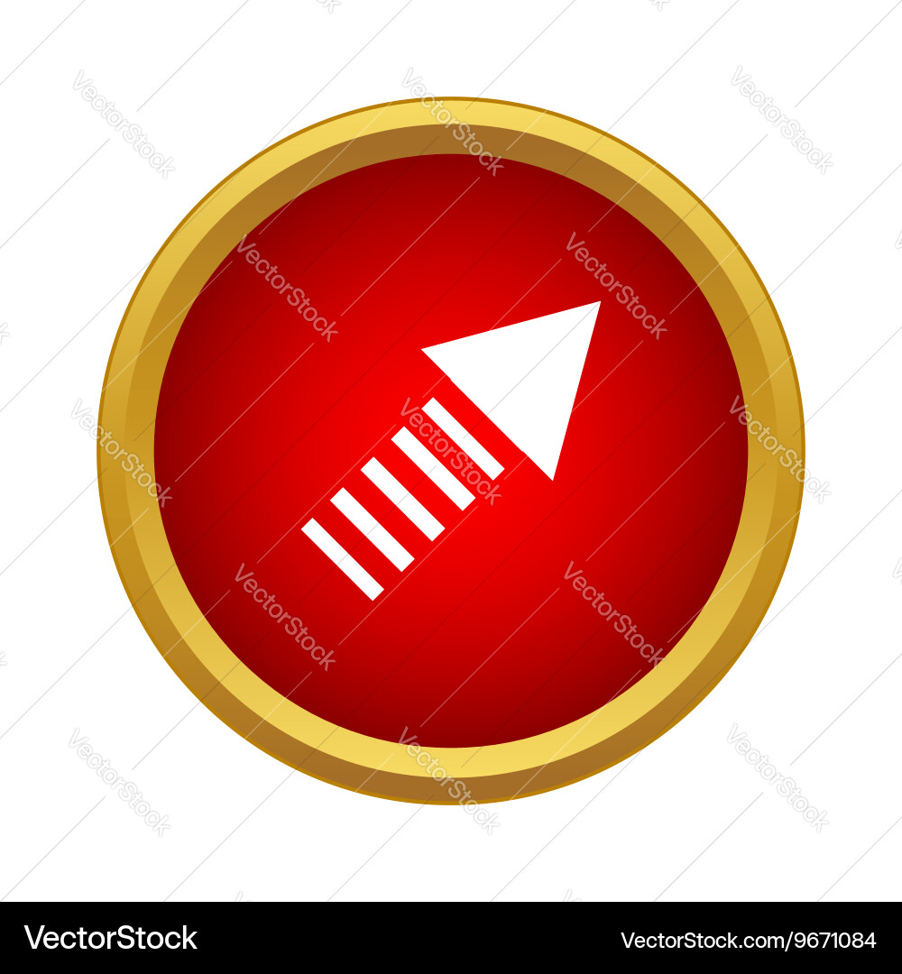 An ascending arrow icon simple style Vector Image