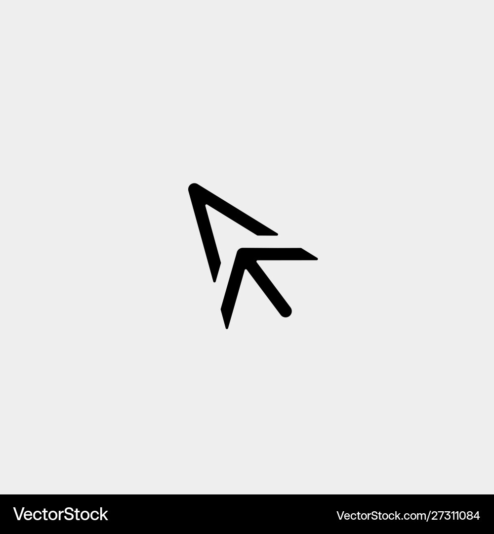 AT Click Pointer Logo - Initial Sketch vektorbild