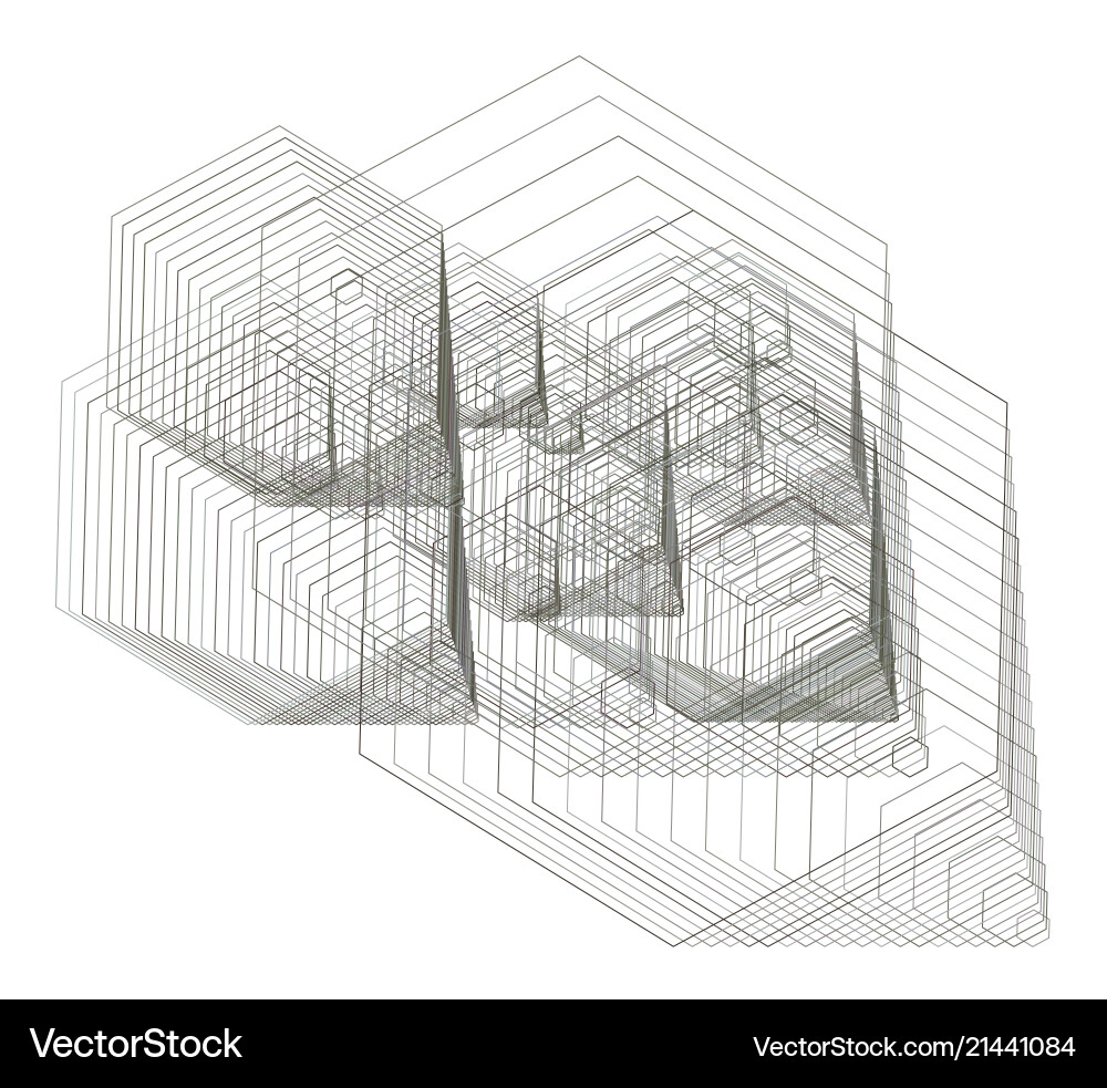 Background abstract geometric hexagon pattern Vector Image