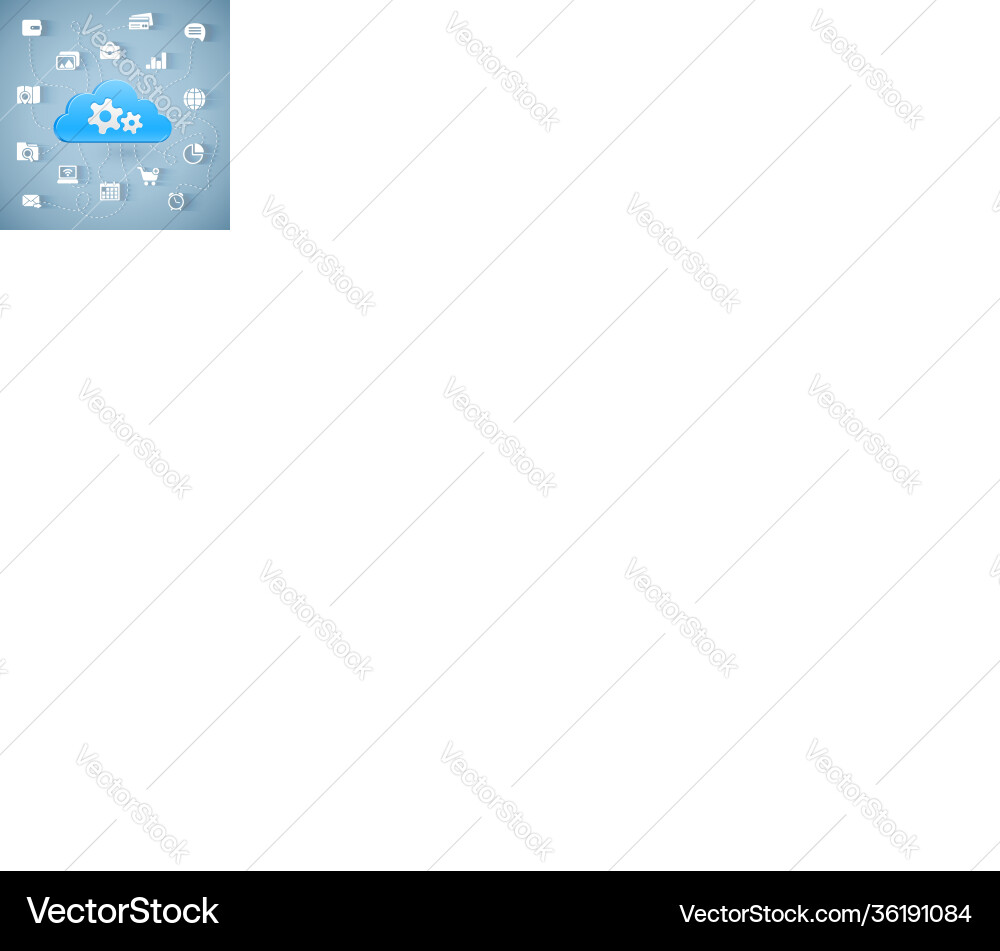Cloud computing technology scheme Cloud computing technology scheme vector image