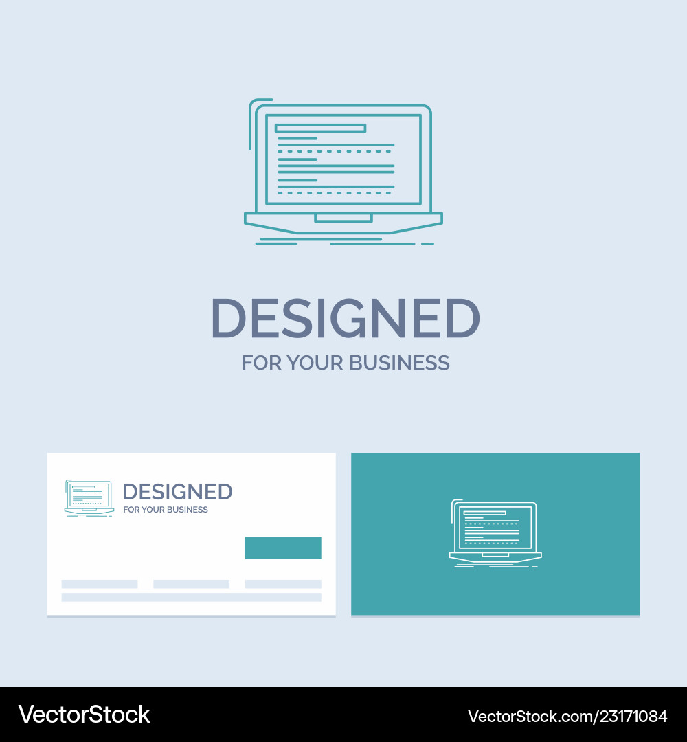 Code coding computer monoblock laptop business Code coding computer monoblock laptop business vector image