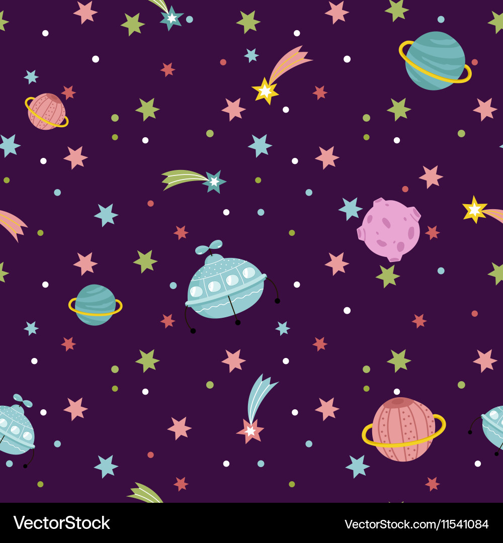 Deep space seamless pattern Vector Image